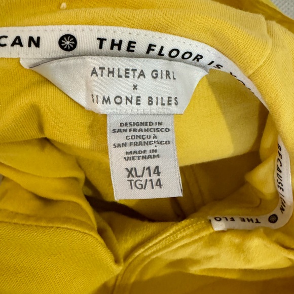 Athleta Girl X Simone Biles yellow sweatshirt - Picture 5 of 10